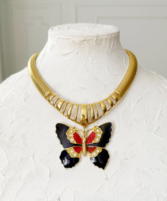 Statement butterfly chocker