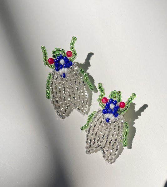 Vintage beaded fly studs
