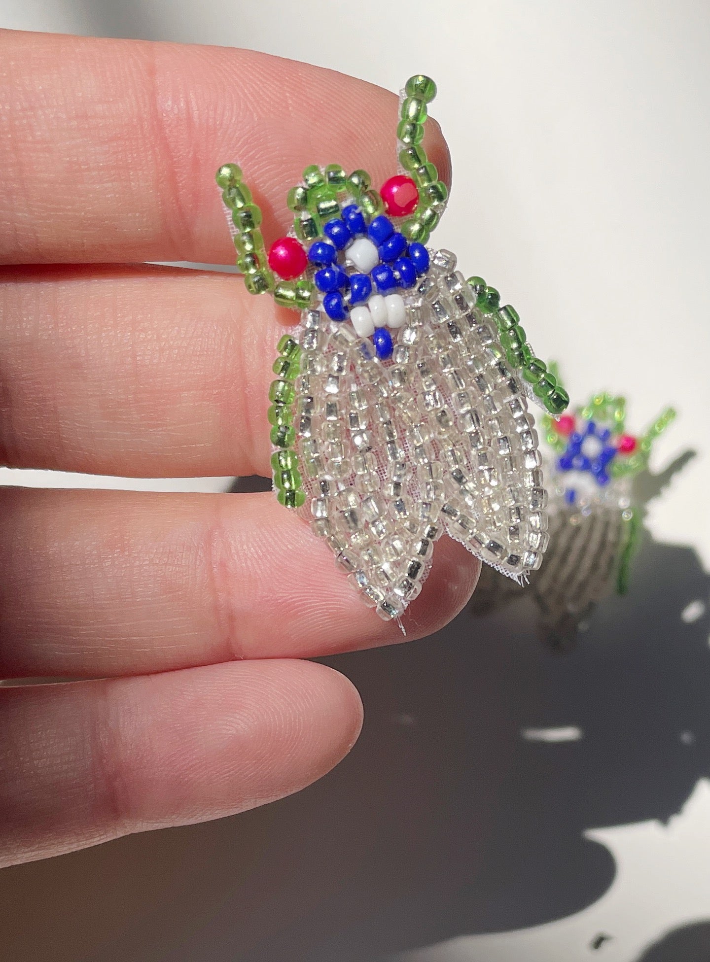 Vintage beaded fly studs