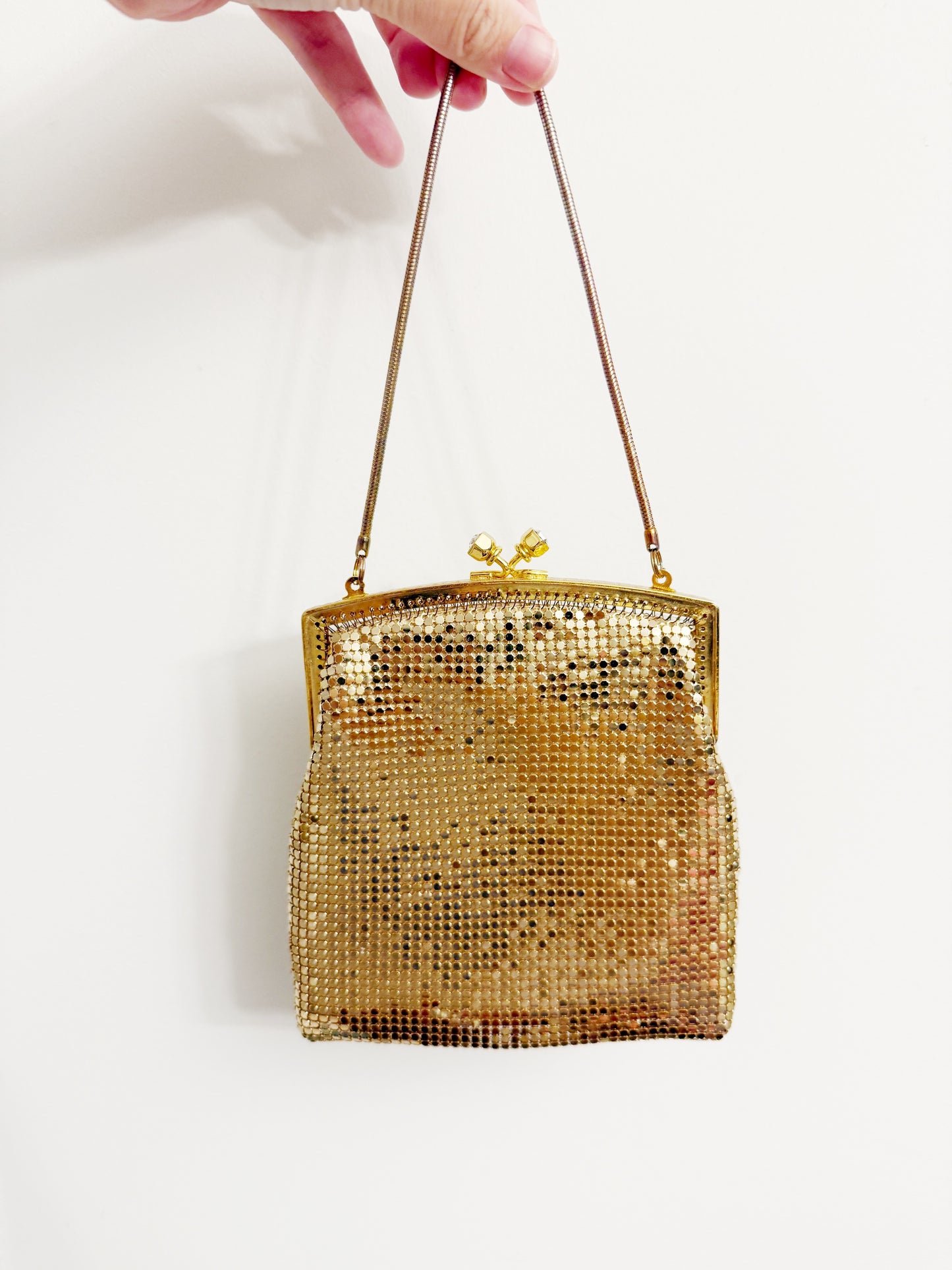 Ode to the master crybaby rhinestone mesh purse