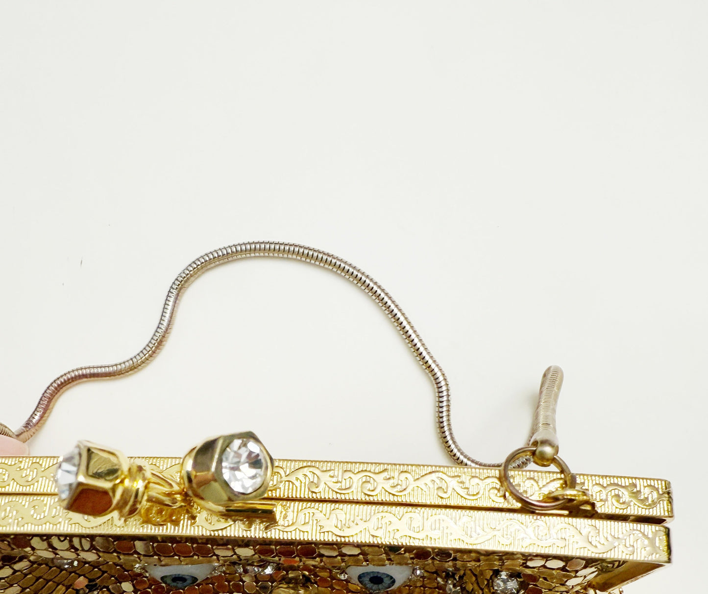 Ode to the master crybaby rhinestone mesh purse