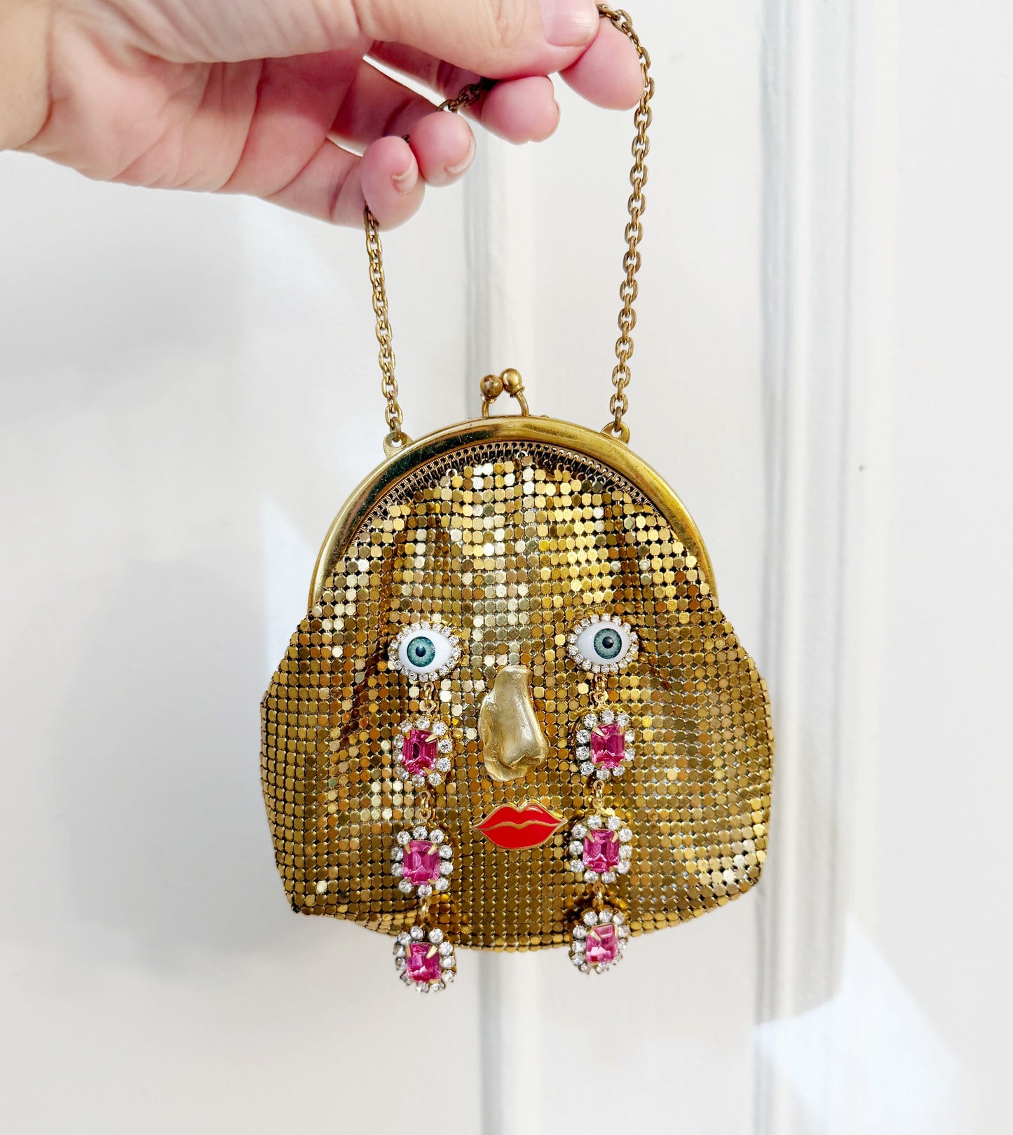 Ode to the master crybaby edition gold mesh purse