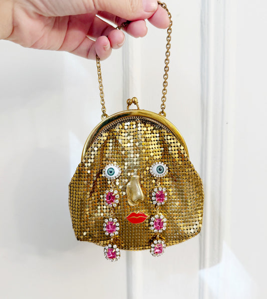 Ode to the master crybaby edition gold mesh purse
