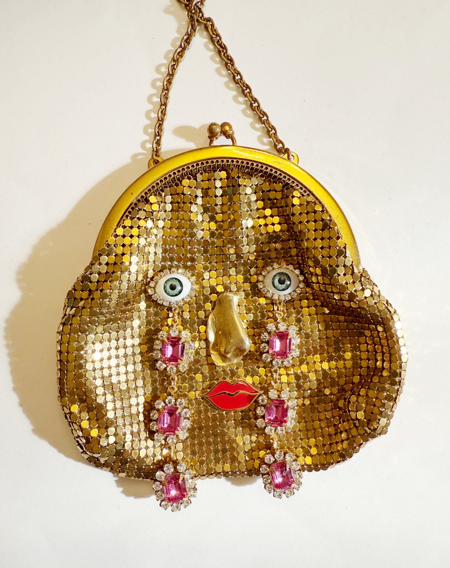Ode to the master crybaby edition gold mesh purse