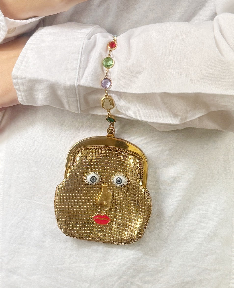 Ode to the masters gold mesh bracelet purse