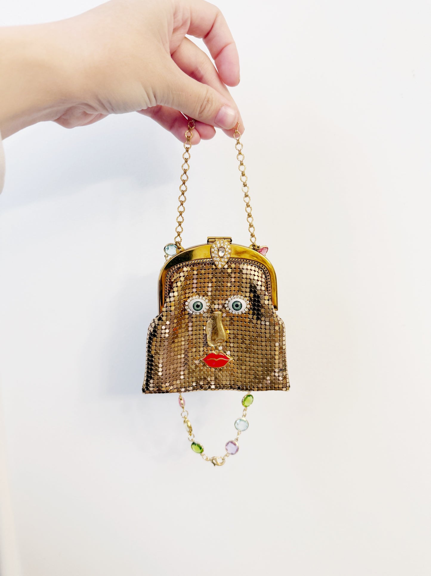 Ode to the master mini mesh purse necklace
