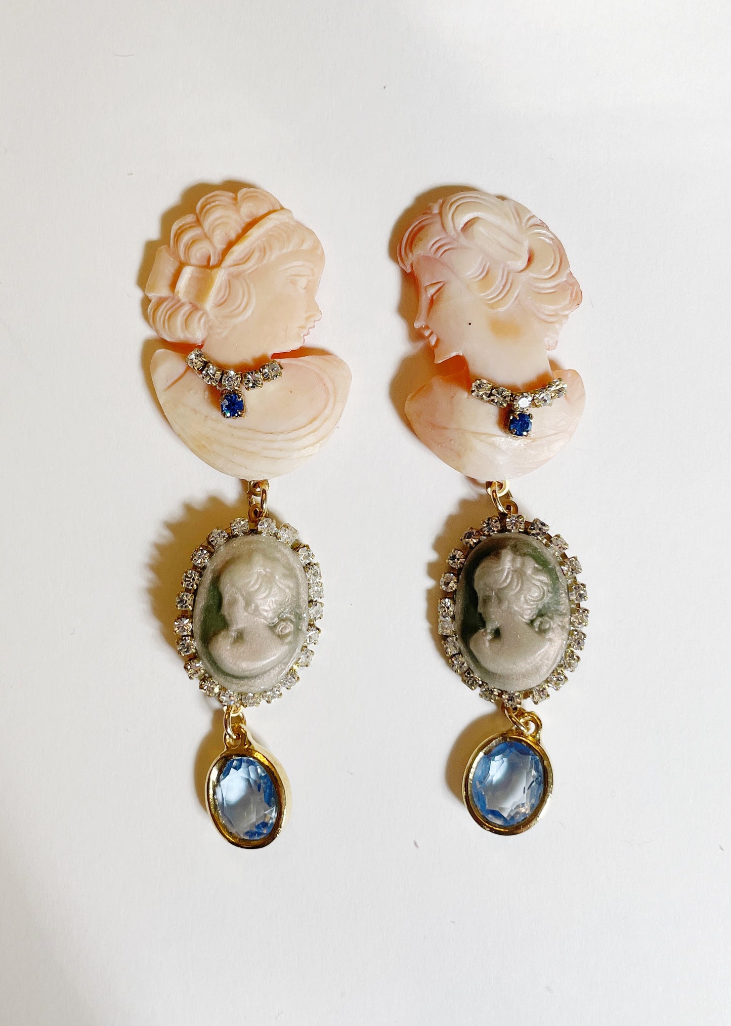 Charming cameo earrings