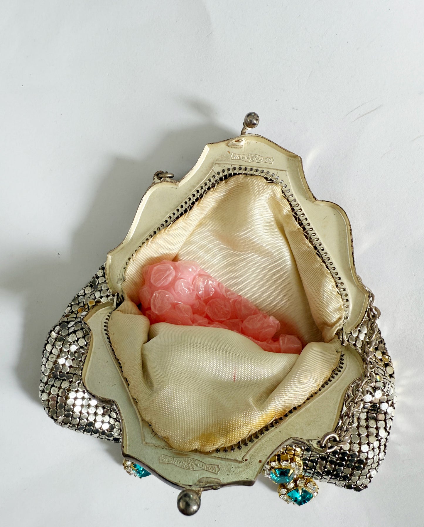 Ode to the master crybaby silver mesh purse