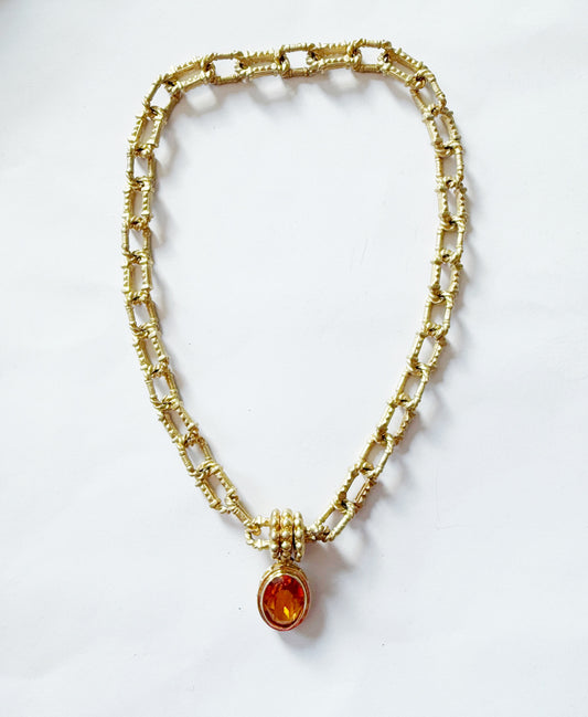 Citrine dream chain necklace