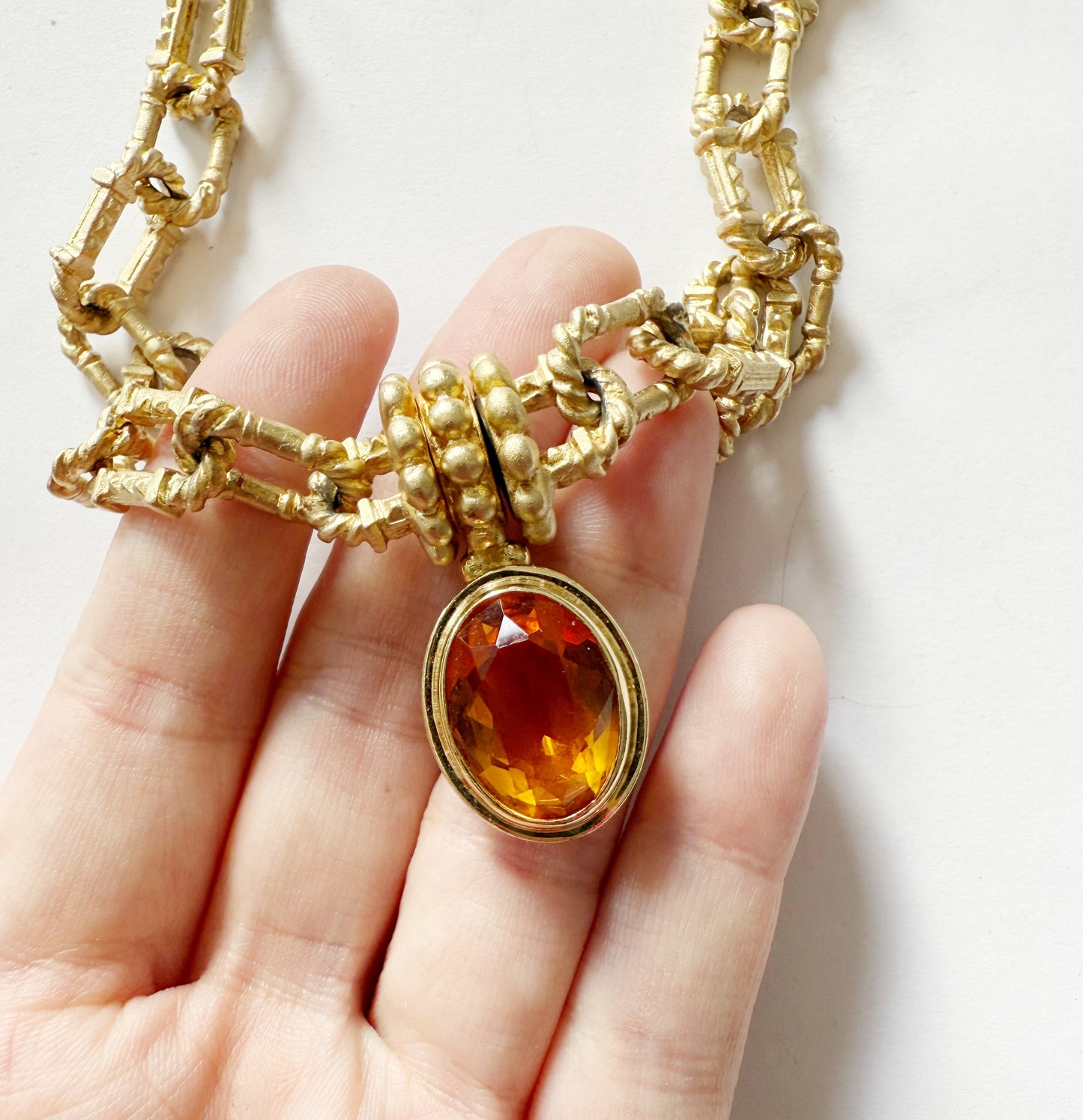 Citrine dream chain necklace