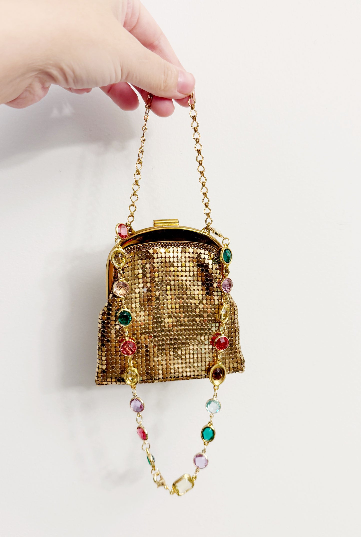 Ode to the master mini mesh purse necklace