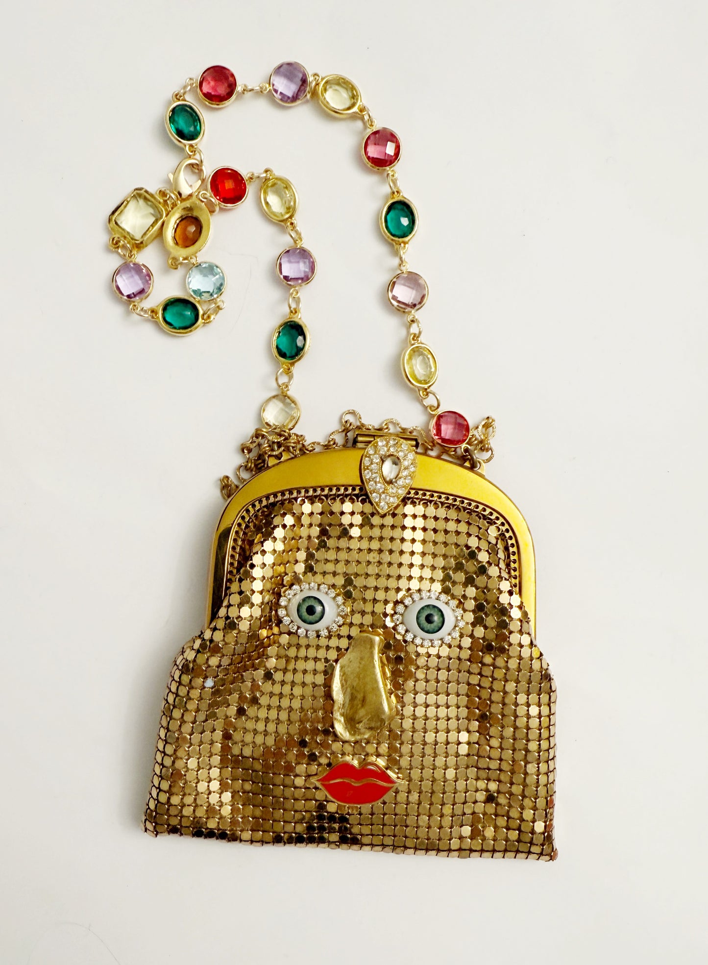 Ode to the master mini mesh purse necklace