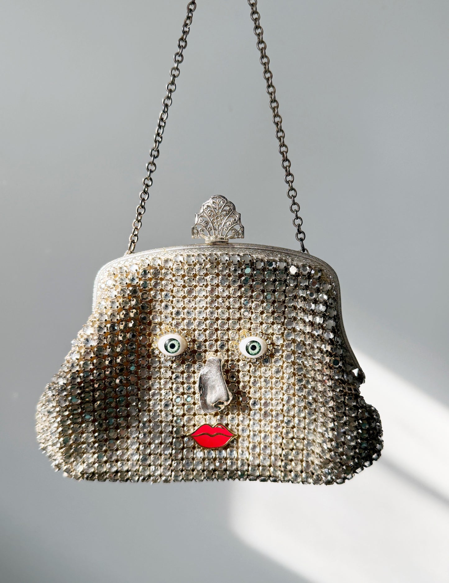 Ode to the master crybaby silver rhinestone purse