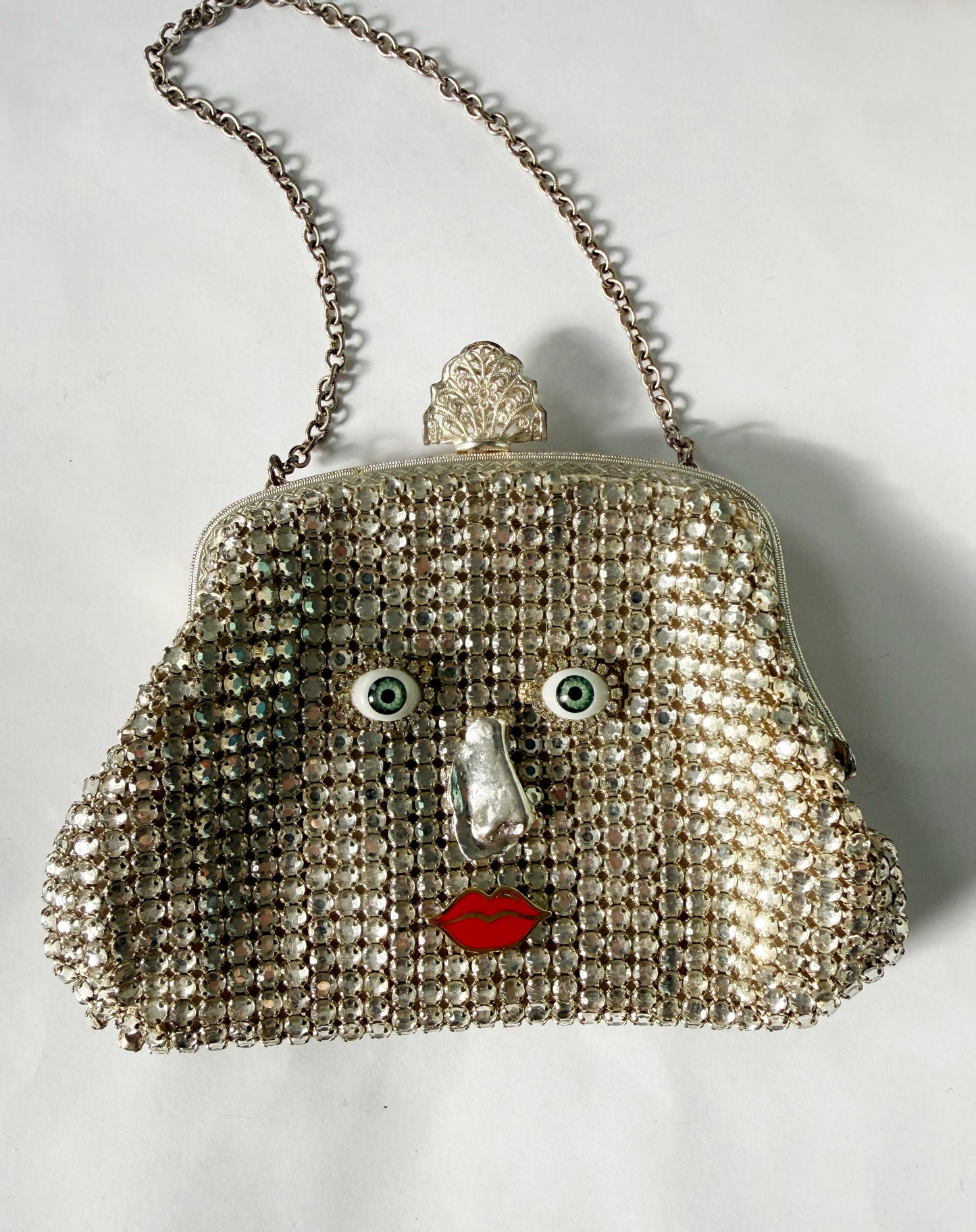 Ode to the master crybaby silver rhinestone purse