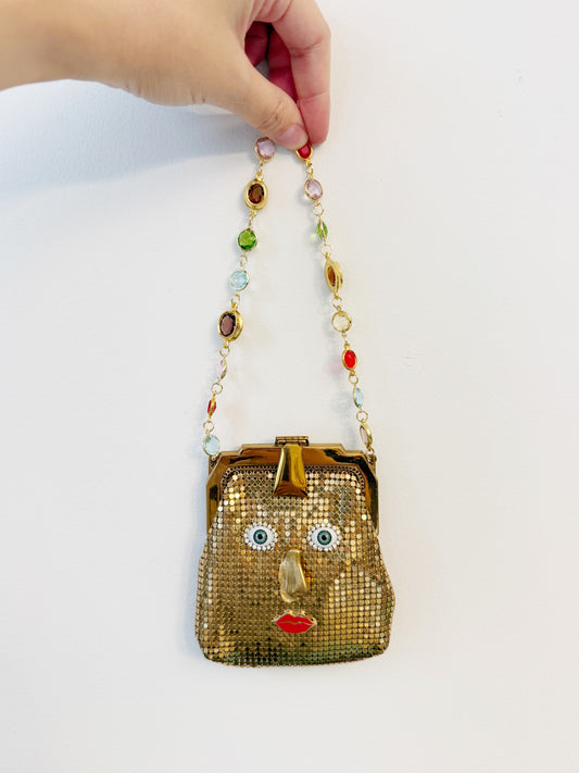 Ode to the master mini mesh purse necklace