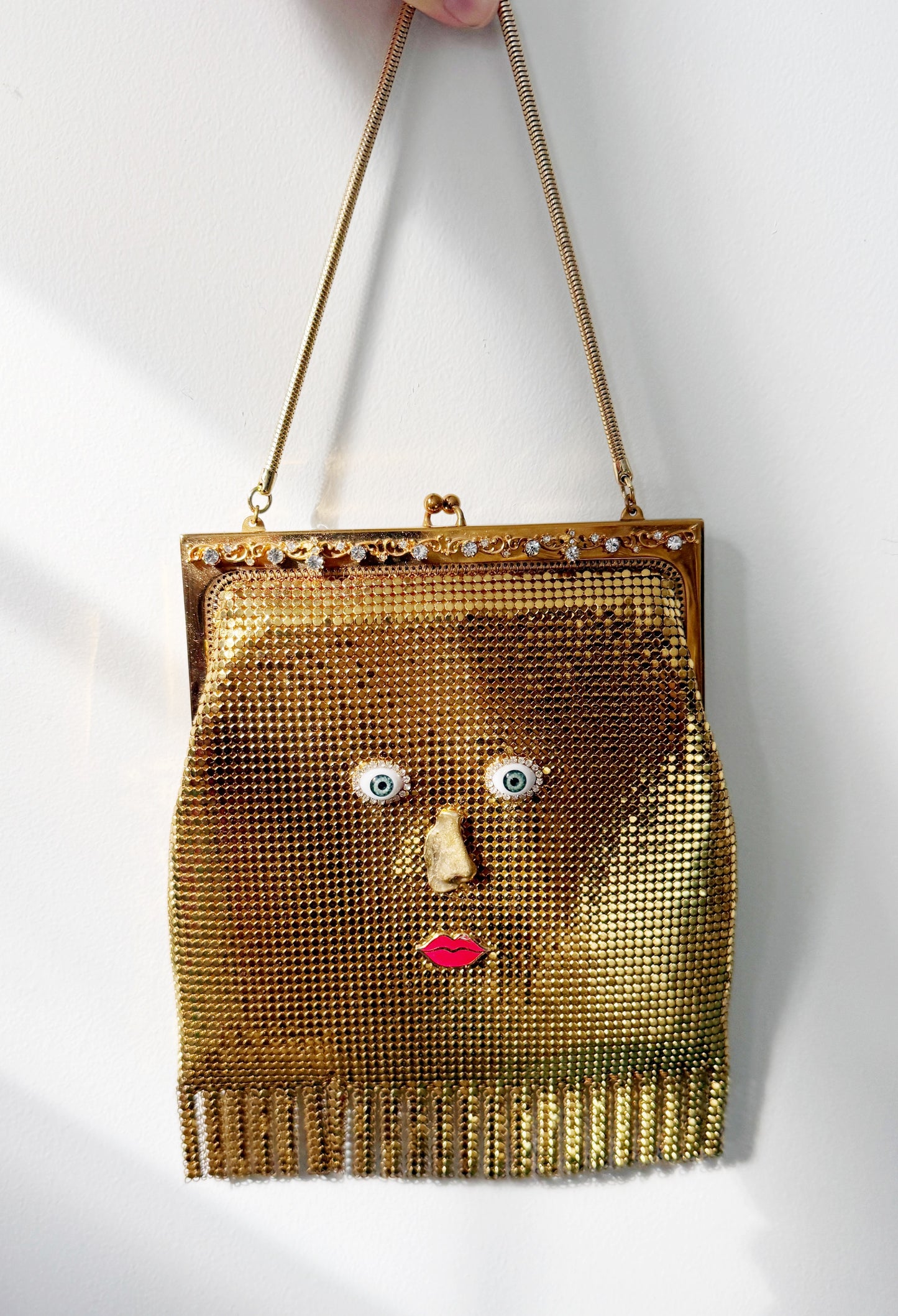 Ode to the masters gold mesh tassel purse