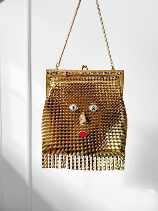 Ode to the masters gold mesh tassel purse
