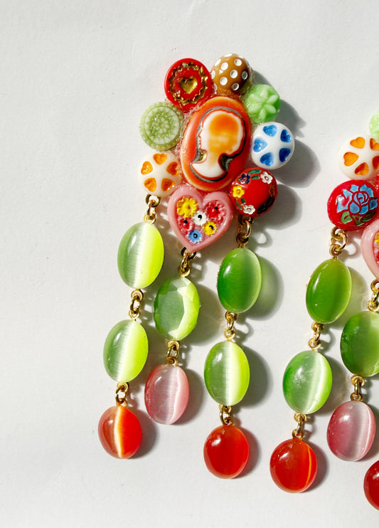 Cameo stone earrings