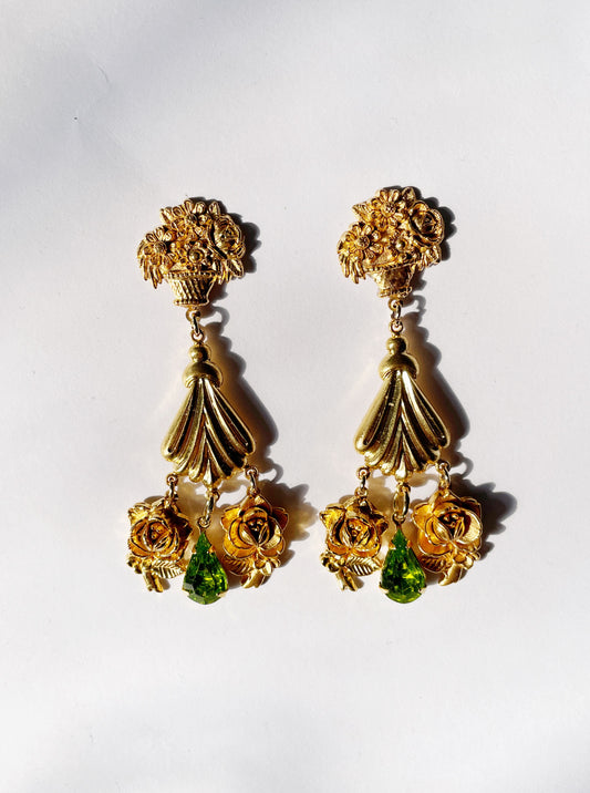 Gilded garden party earrings