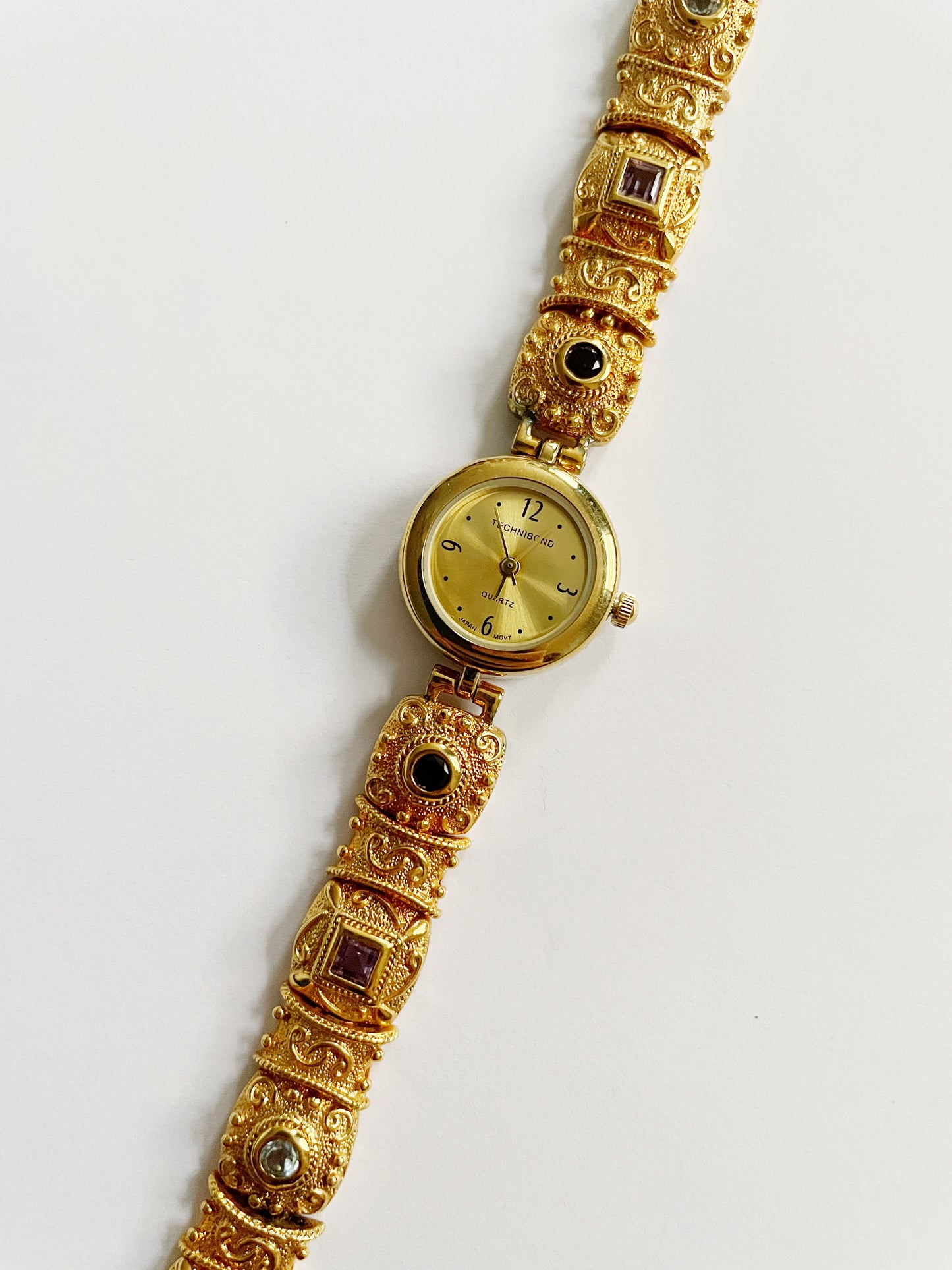 Vintage rhinestone baroque watch