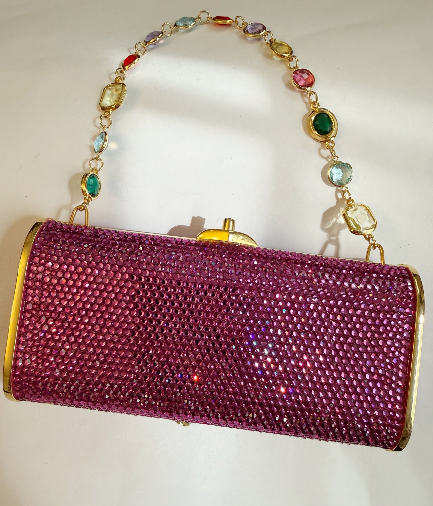 Ode to the master crybaby edition gold purple swarovski purse