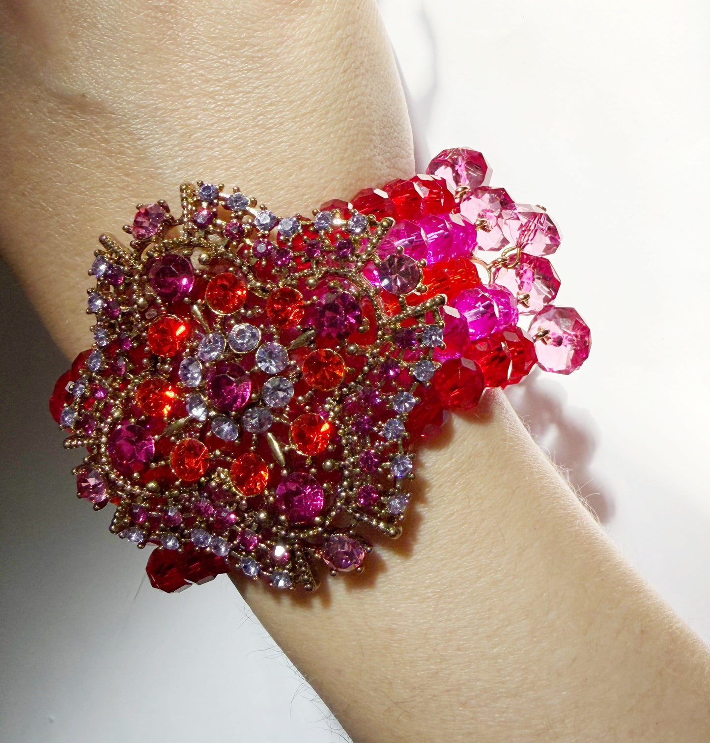 Very berry crystal rhinestone bracelet