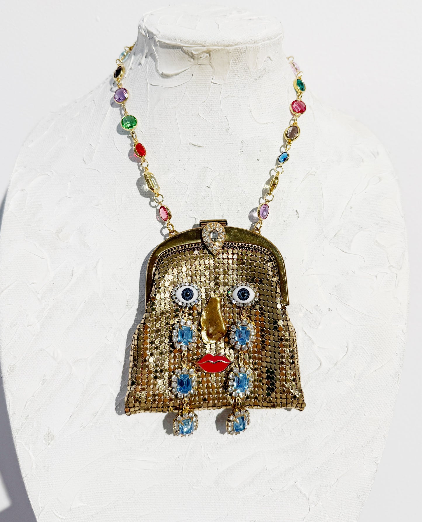 Ode to the master CRYBABY mesh purse necklace