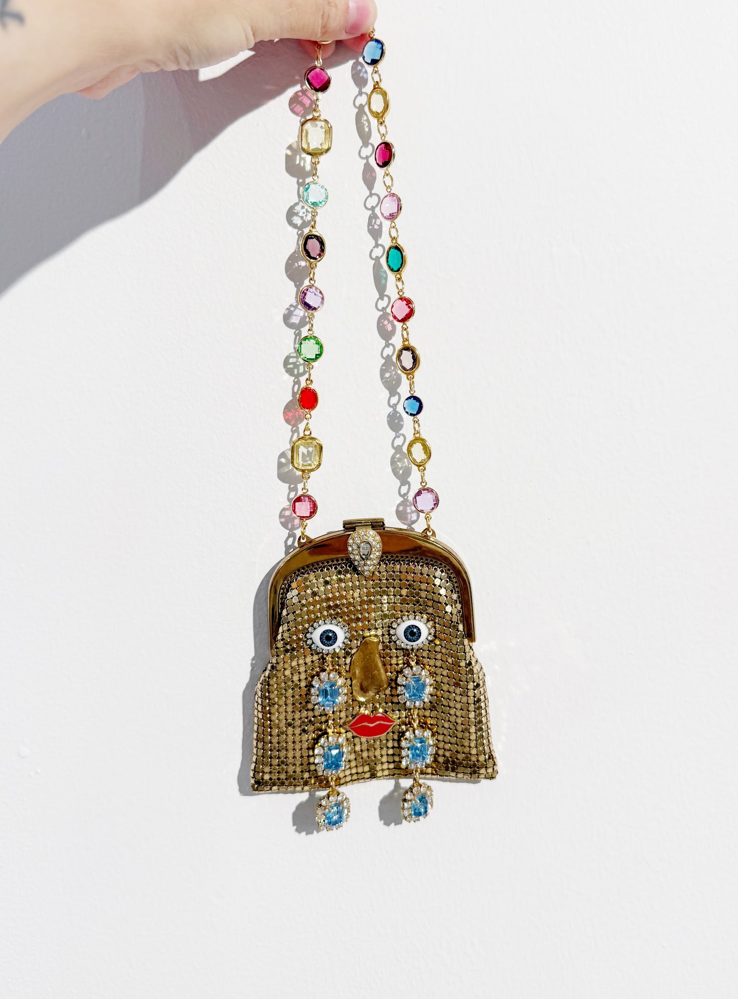 Ode to the master CRYBABY mesh purse necklace
