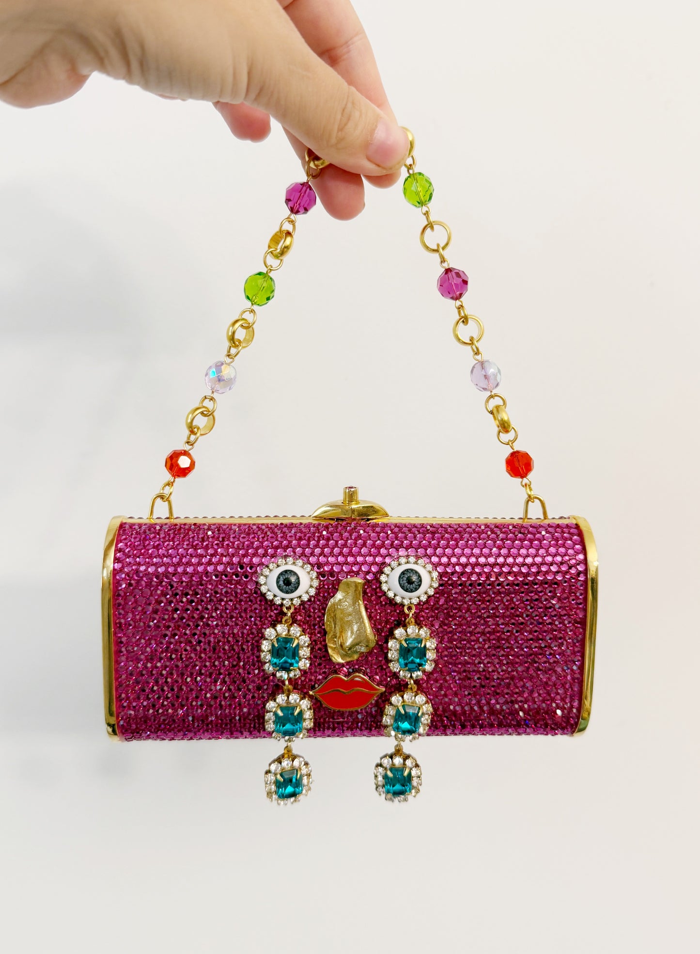 Ode to the master crybaby edition gold purple swarovski purse