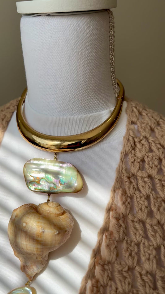 Dreamy abalone shell choker