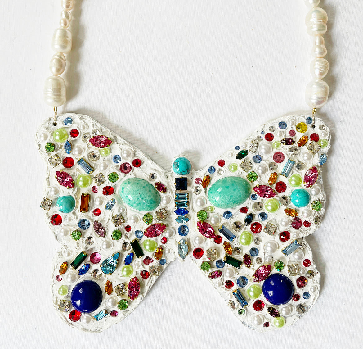 Treasure chest butterfly necklace